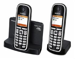 西門子S880無繩電話機套裝 黑白雙色經典，高效辦公首選